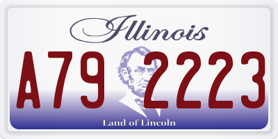 IL license plate A792223