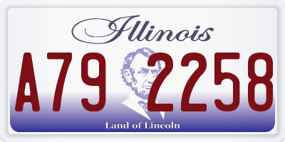 IL license plate A792258