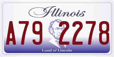 IL license plate A792278