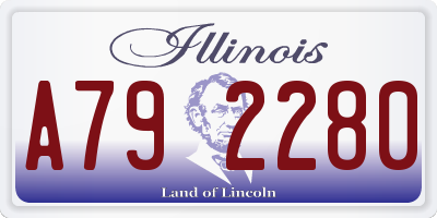 IL license plate A792280