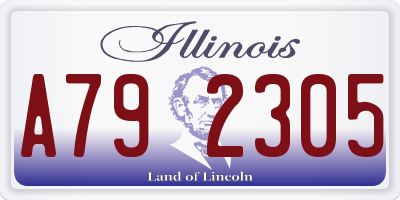 IL license plate A792305