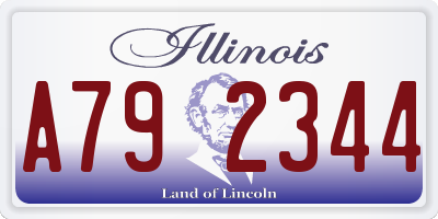 IL license plate A792344