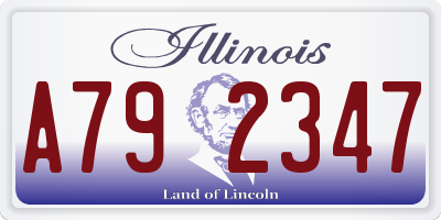 IL license plate A792347
