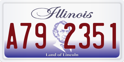 IL license plate A792351