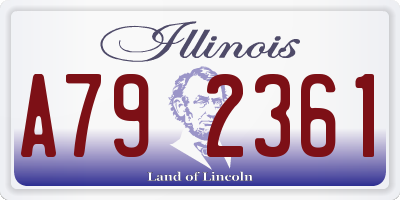 IL license plate A792361