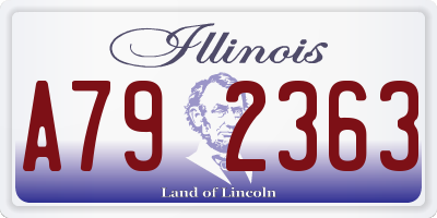 IL license plate A792363