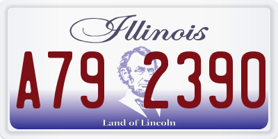 IL license plate A792390