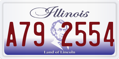 IL license plate A792554