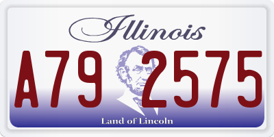 IL license plate A792575