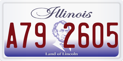 IL license plate A792605