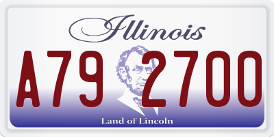 IL license plate A792700