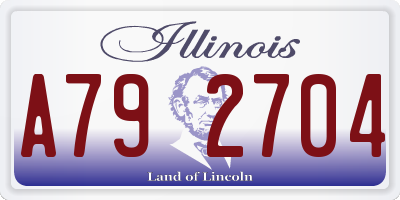 IL license plate A792704
