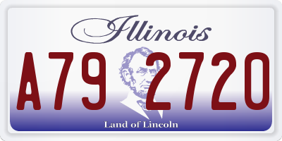 IL license plate A792720