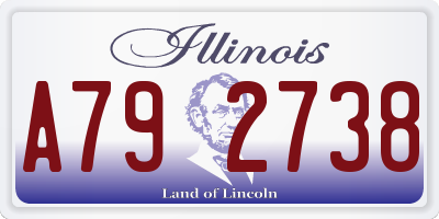 IL license plate A792738