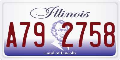 IL license plate A792758