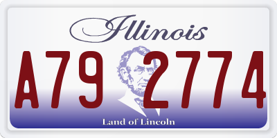 IL license plate A792774