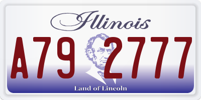 IL license plate A792777