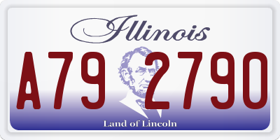 IL license plate A792790