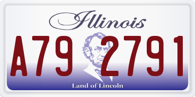 IL license plate A792791