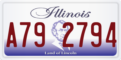 IL license plate A792794