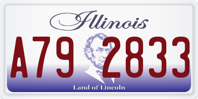 IL license plate A792833