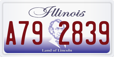 IL license plate A792839