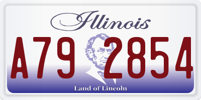 IL license plate A792854