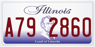 IL license plate A792860