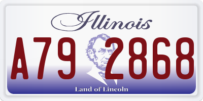 IL license plate A792868
