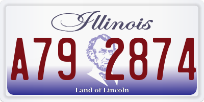 IL license plate A792874