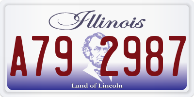 IL license plate A792987