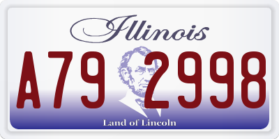 IL license plate A792998
