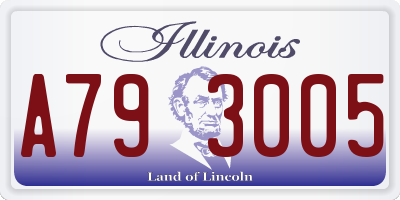 IL license plate A793005