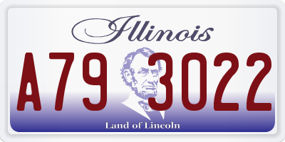 IL license plate A793022