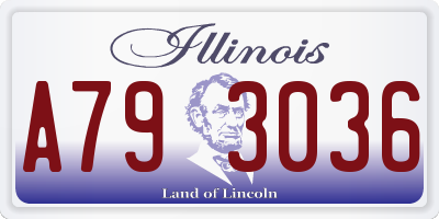 IL license plate A793036