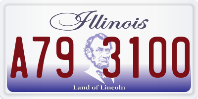 IL license plate A793100