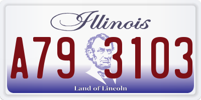 IL license plate A793103