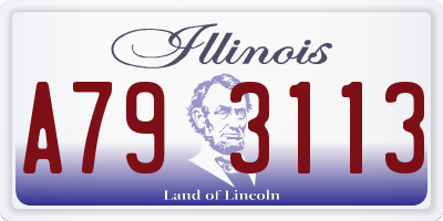 IL license plate A793113