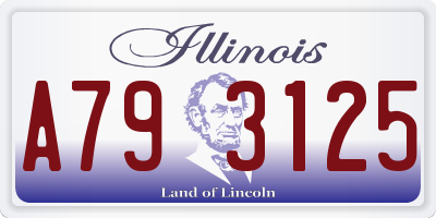 IL license plate A793125