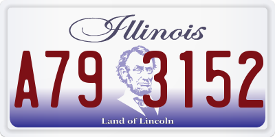 IL license plate A793152