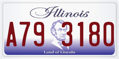 IL license plate A793180