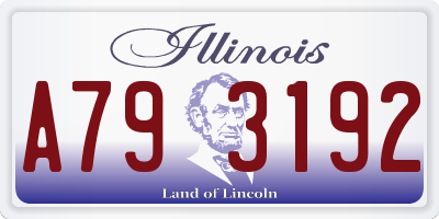 IL license plate A793192