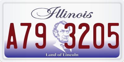 IL license plate A793205