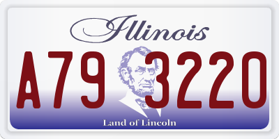 IL license plate A793220