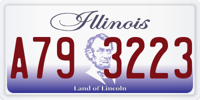 IL license plate A793223