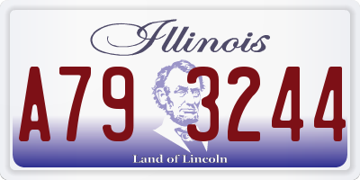 IL license plate A793244