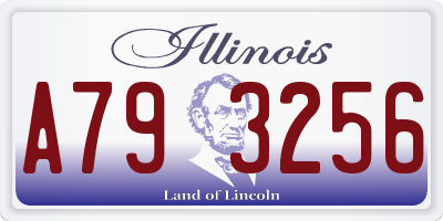 IL license plate A793256