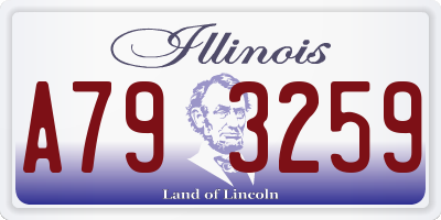 IL license plate A793259