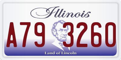 IL license plate A793260