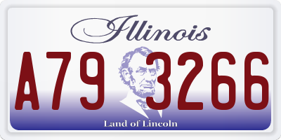 IL license plate A793266